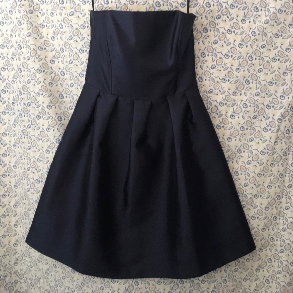 Bhldn Coren Moore strapless navy bridesmaid dress